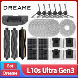 Dreame-Robot aspirador L10s Ultra Gen3/L30s Pro Ultra, accesorios, Cepillo Lateral principal, paño de mopa, filtro Hepa, bolsa de polvo de repuesto