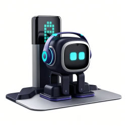 Robot Emo con Reconocimiento de Voz, Robot Mascota con IA, Comunicación Inteligente, Juguetes Electrónicos, Robot de Compañía de Escritorio, Regalo para Niños