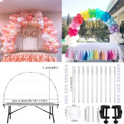 Conjunto de arco de globo de mesa, soporte de columna para bodas, decoraciones de fiesta de cumpleaños, accesorios de arco de baño para bebés