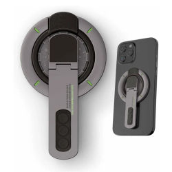 Soporte de anillo para teléfono multifunción portátil magnético de doble cara 360 ° Soporte de escritorio giratorio compatible con múltiples modelos de teléfonos