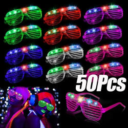 Gafas con obturador LED iluminadas, gafas de sol para fiesta que brillan en la oscuridad, persianas de neón para decoración de fiesta de boda, cumpleaños, Navidad, Rave