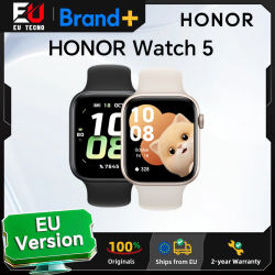 Versión Global HONOR Watch 5 Smartwatch Seguimiento GPS preciso Escaneo rápido de salud Pantalla grande de 1,85 pulgadas GPS compatible con IP68