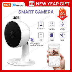 Tuya Smart 3MP HD cámara de seguridad para el hogar interior para bebés/ancianos/mascotas/recipios, con alerta de aplicación en tiempo Real, Audio bidireccional, detección de cuerpo humano