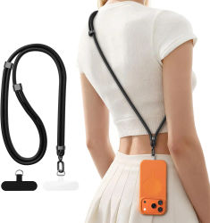 Correa Ajustable para Teléfono, Correa de Muñeca/Cruzada/para el Cuello, Correa Universal para Teléfono, Cable Elástico para Smartphones