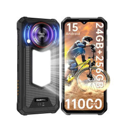 OUKITEL WP53 PRO, Teléfono Inteligente Resistente de 6.52 Pulgadas, 24 GB (8+16), 256 GB, Android 15, 11000 mAh, 50 MP, Linterna para Acampar, Altavoz, NFC