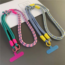 3 en 1 120cm bandolera teléfono móvil cuerda colgante cordón para el cuello correa para la muñeca cordón extraíble para teléfono taza de agua cuerda colgante