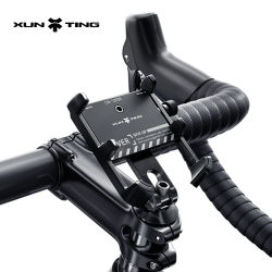 Xunting 360 ° Soporte giratorio para teléfono de bicicleta eléctrica, soporte antideslizante de aleación de aluminio, teléfono móvil Universal