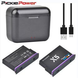 Batería de repuesto de 2860mAh para Insta360 X5, caja de cargador rápido para accesorios de Cámara de Acción Insta 360 X5