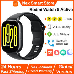 Xiaomi Redmi Watch 5 Reloj inteligente activo, llamada Bluetooth, pantalla LCD de 2", reloj inteligente con control del oxígeno en sangre y frecuencia cardíaca durante todo el día