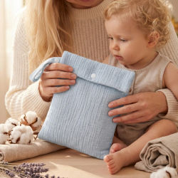 Bolsa de pañales para bebé, bolsa impermeable de muselina de algodón, organizador colgante portátil de viaje, bolsa de cosméticos para bebés, niños pequeños y mamás, la mejor