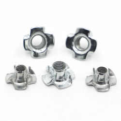 20 piezas M3 M4 M5 M6 M8 M10 tuerca de cuatro garras chapada en Zinc altavoz tuerca en T tuerca ciega inserto en T herrajes para muebles