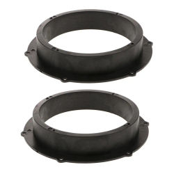Espaciadores de montaje para altavoz de coche, anillos adaptadores de 6,5 pulgadas, anillo de soporte de montaje para Audi VW Magotan Skoda, negro, 2 piezas