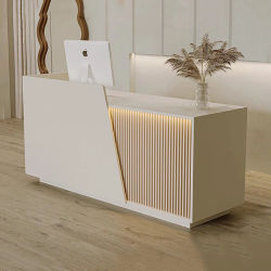 Mostrador de recepción profesional personalizado, escritorio de recepción de estilo de diseño Simple, almacenamiento creativo, muebles de oficina Theke Empfang