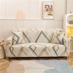 Funda de sofá con patrón de línea para sala de estar, funda de sofá elástica barata, Protector de muebles elástico, sofá esquinero en forma de I, funda de sofá grande