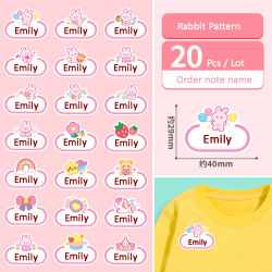 Pegatina personalizada con nombre para planchar, etiqueta sin costuras para niños, ropa, bolsa de uniforme escolar para niños, pegatina con nombre Personal para bebés