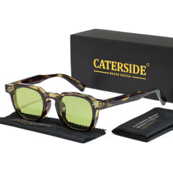 Gafas de sol cuadradas retro CATERSIDE para hombre, gafas de sol de marca de moda punk para mujer, para viajes, fiestas, protección UV400, estilo veraniego, lunette de soleil