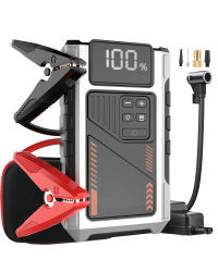 Eigotrav U2 6000A Arrancador de batería de coche con compresor de aire de 150PSI Cargador de batería de energía de emergencia 12000mAh
