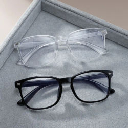 1/2 pares de gafas unisex vintage con montura cuadrada, gafas antiluz azul, gafas transparentes negras para ordenador