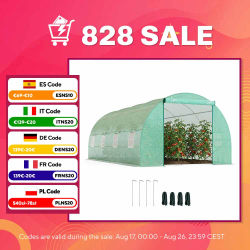 Outsunny Invernadero caseta 600 x 300 x 200 cm para jardin y terraza cultivo de plantas y semillas