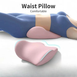 Cojín de apoyo lumbar para oficina, almohada lumbar para dormir, cojín para muebles de oficina, algodón con memoria ergonómico, suave y cómodo