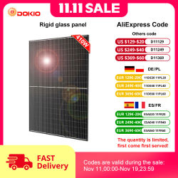 DOKIO-panel Solar de 400W para plantas de balcón, paneles solares impermeables para el hogar, inversor no incluido, 1 unidad