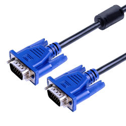 VGA 4 5 cable macho a macho de alta definición ordenador proyector monitor de vídeo cable de datos con anillo magnético