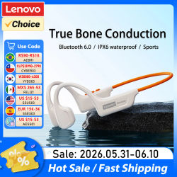 Choice Lenovo S102 Auriculares inalámbricos de conducción ósea IPX6, auriculares deportivos impermeables para ciclismo y fitness, auriculares Bluetooth V6.0