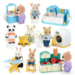 Muebles para Casa de Muñecas, Miniatura, Flexible, Koala, Utensilios de Cocina, Refrigerador, Juego de Imitación, Regalos de Cumpleaños