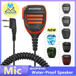Baofeng Walkie Talkie altavoz micrófono impermeable PTT micrófono para UV5R UV-16 Pro UV-13 Plus Radio bidireccional QuanSheng UV-K5(8) UV-K6