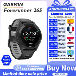Reloj Deportivo Garmin Forerunner 265, GPS para Exteriores, Running, Fitness, Maratón, Natación, Monitor de Ritmo Cardíaco, Oxígeno en Sangre, Smartwatch