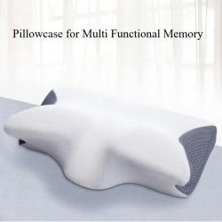 Funda de almohada cervical Funda de almohada en forma de mariposa Funda de almohada de cama suave y transpirable Adecuada para el hogar, el hotel y el hospital