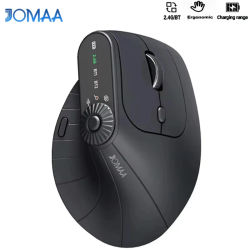 Ratón ergonómico Vertical multidispositivo con ajuste de función, ratón inalámbrico Bluetooth recargable de 2,4G para PC y tableta