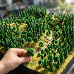 30/50 Piezas de Árboles en Miniatura, Plantas Verdes de Simulación para Modelismo/Dioramas/Micropaisajes/Decoración de Ferrocarriles