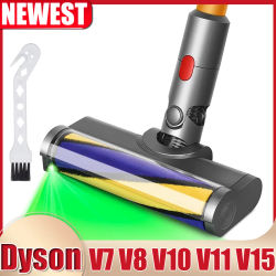 Cepillo de boquilla de suelo LED para aspiradora Dyson V7 V8 V11 V10 V15, cepillo eléctrico, piezas de repuesto de cepillo de rodillo suave
