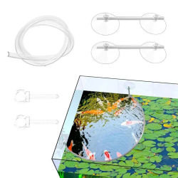 Anillo de alimentación de peces corrales de plantas flotantes, separa y protege el anillo de alimentación de plantas flotantes, mejora la calidad del agua, filtro de acuario