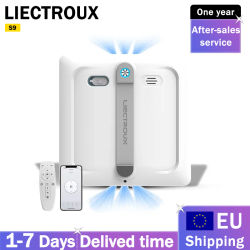 Robot Limpiacristales LIECTROUX S9 con 9000Pa de Potencia de Succión, Limpiador de Vidrios Remoto para Hogar y Oficina, Robot de Limpieza con Pulverizador Automático