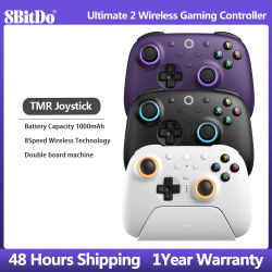 Control Inalámbrico 8BitDo Ultimate 2, Gamepad Bluetooth/USB/2.4G con Joystick TMR y Base de Carga para PC con Windows, Apple, Steam