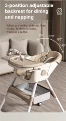 Silla alta para bebés, silla plegable, utensilios para el cuidado del bebé, silla para bebés, sillas de comedor, equipo para el cuidado del bebé, silla para comer, artículos para bebés recién nacidos,