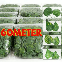 Hiedra Artificial, Guirnalda de Hiedra Falsa, Guirnalda de Hojas Verdes, Plantas Colgantes Artificiales, Hojas Verdes Estéticas para Dormitorio, Boda, Fiesta