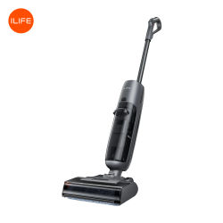 Aspiradora Inalámbrica ILIFE W90 Pro con Función de Mopa Húmeda y Seca, Succión de 7000 Pa, Autolimpieza con un Toque, Limpiador de Pisos, Pantalla LED, Tanque de Agua Doble Grande, W90 Mejorada