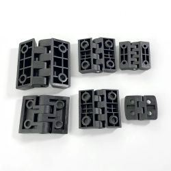 10 unids/set bisagra a tope de plástico de nailon de Color negro para caja de madera muebles Hardware de gabinete eléctrico