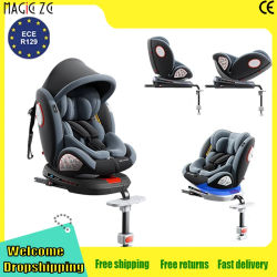 Asiento de coche para bebé con ISOFIX, certificado ECE R129, apto para recién nacidos, 360 ° Sistema de Viaje para Bebés con Rotación, Reclinación Ajustable y Acolchado Suave, Lo Último en Seguridad