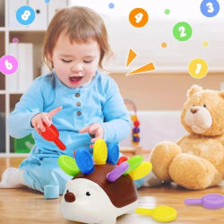 Juguetes sensoriales de erizo para niños pequeños, juguetes de Motor fino Montessori, juguetes educativos de viaje sensoriales para bebés de 1 2 3 4 años