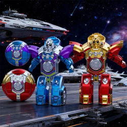 360 ° Juguetes Robot de Dedo Giratorio, Giroscopio Mecánico Transformable para Dedos, Juguete Pequeño Giratorio Antiestrés, Regalo, Pequeño Adorno de Escritorio