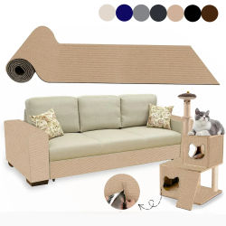 Estera rascadora para gatos, autoadhesiva, recortable, DIY, alfombra de escalada para pared de gatos, Protector de muebles para arañazos de gatos para esquina de pared de sofá