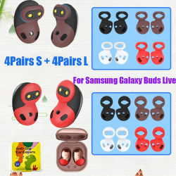 8 pares de auriculares de silicona suave, almohadillas para los oídos, tapones para los oídos, gancho para la oreja para SAMSUNG Galaxy Buds live, auriculares Bluetooth