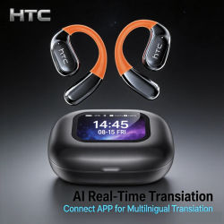 Audífonos HTC NE27 Mejorados con Bluetooth Inalámbrico, Traducción en Tiempo Real, Sonido Estéreo, Reducción de Ruido ENC