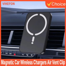 Cargadores magnéticos inalámbricos para coche de 30W, soporte para teléfono con Clip para salida de aire para iphone 15, 14, 13, 12, 11Pro Max, cargador de coche Macsafe, carga rápida