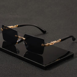 1 unidad de gafas de sol sin montura rectangulares para mujer y hombre, gafas de sol cuadradas pequeñas para mujer y hombre, gafas de viaje para vacaciones en la playa