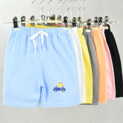 Pantalones cortos para bebés, niños y niñas, pantalones sueltos deportivos transpirables de algodón de Color caramelo para verano, ropa para niños de 1 a 4 años